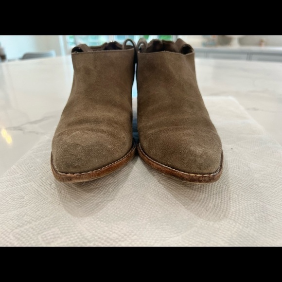 SIGERSON MORRISON Vero cuoio suede ankle boots w/ pointy toe - cowboy sz 6.5 - Picture 5 of 11